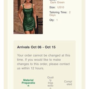 Chic Dark Green Mini Dress